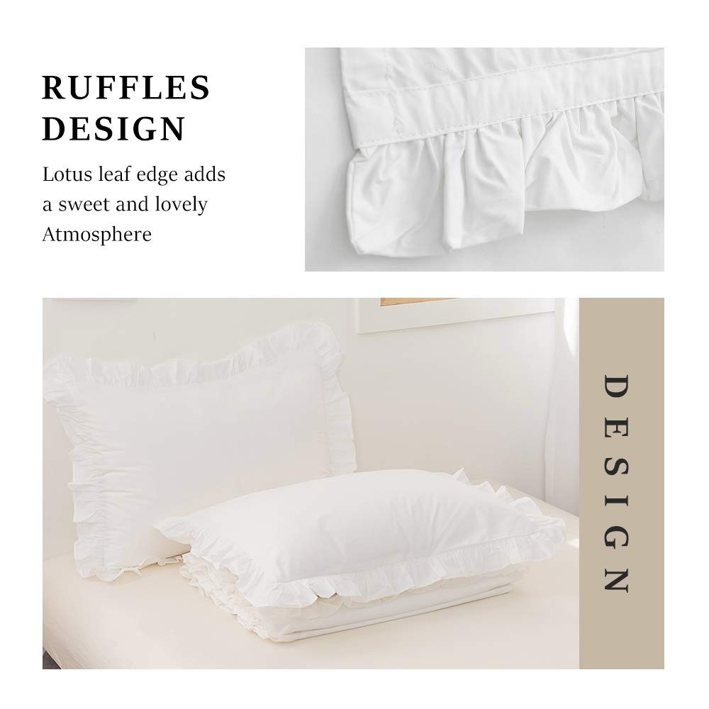 Haystack Haven Bella Full Size 4 Piece Ruffled Hem Sheets Set - Picture 2 of 9